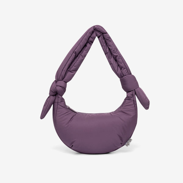 Lefrik US - Biwa Micro Plum - Quilted half moon bag – Lefrik USA