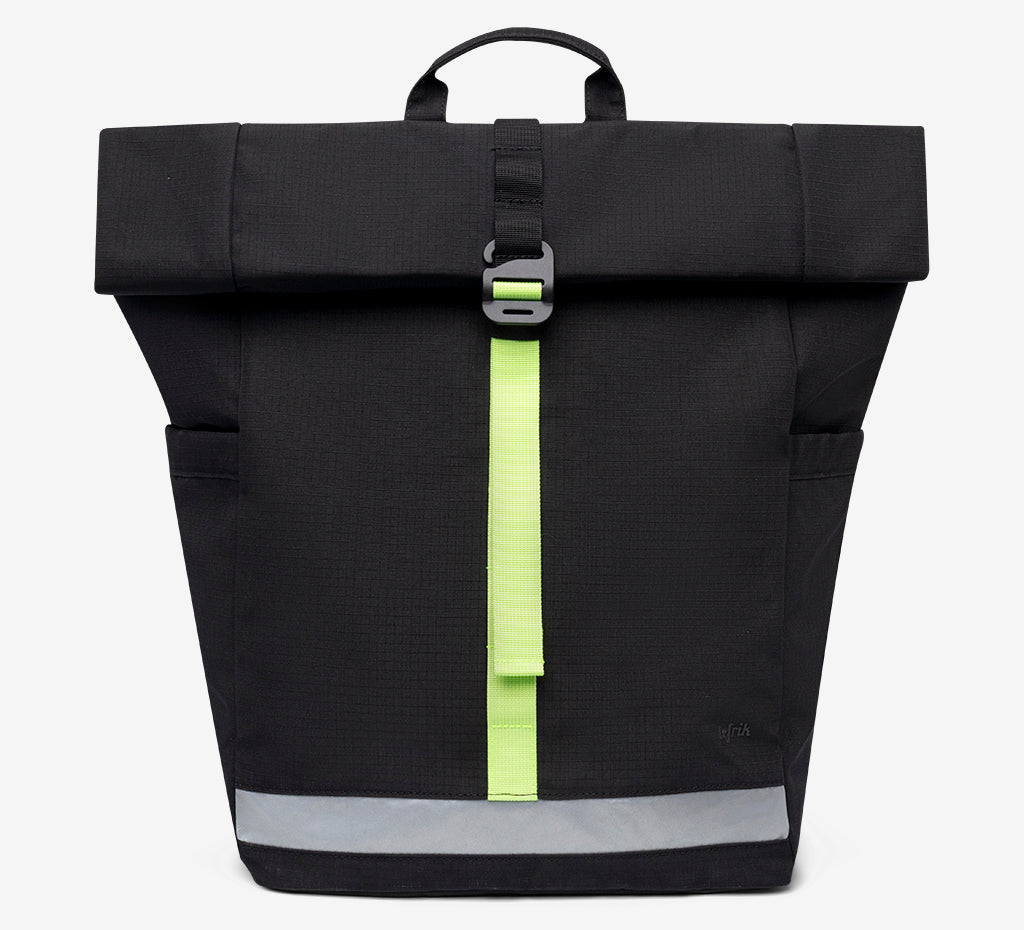 Lars Roll Backpack Black Lime Vandra