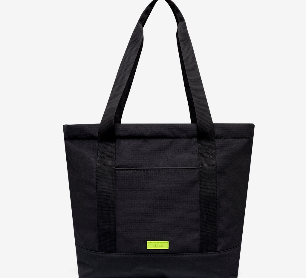 Strata Tote Bag Black Lime Vandra